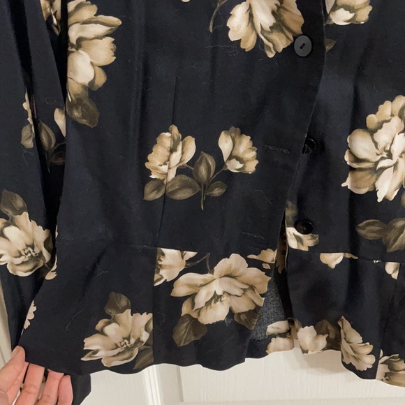 Rena Rowan Rayon Vintage Floral Lightweight Blazer - Picture 3 of 5